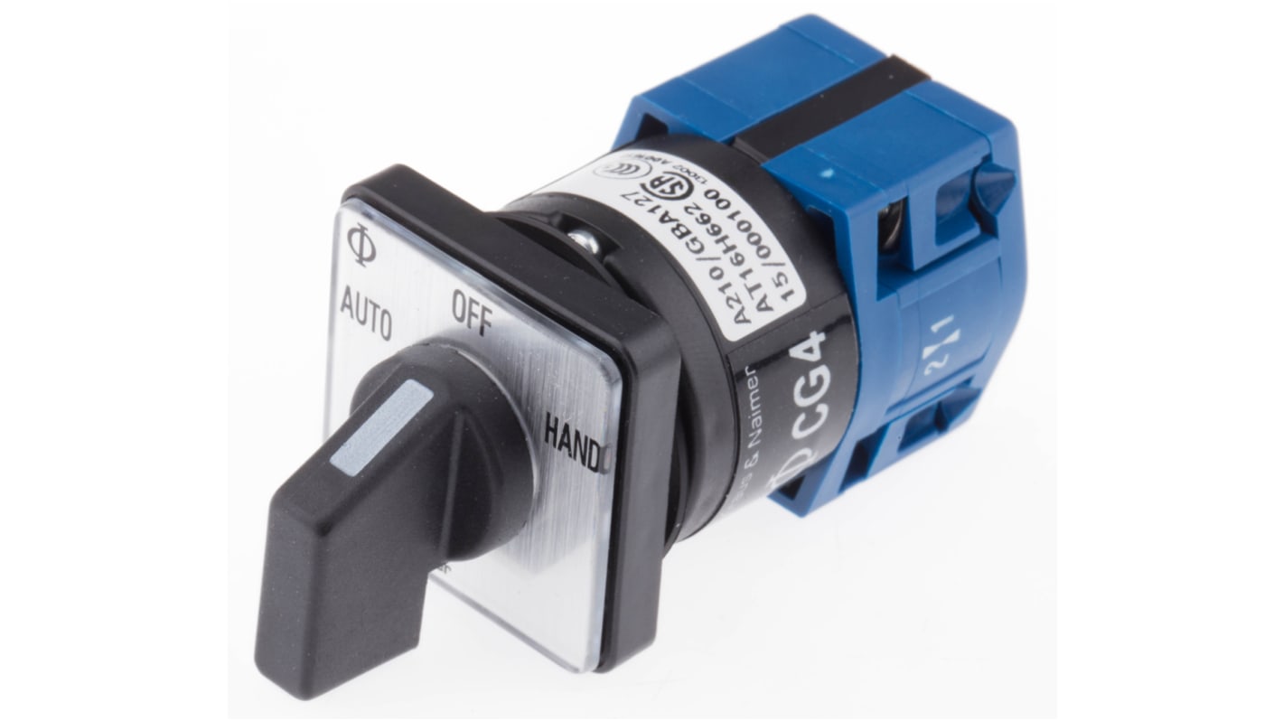 Interruttore Cam Kraus & Naimer CG4.A210/GBA127.EF, monopolare, 3 posizioni, 10A