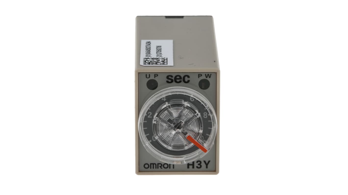 オムロン タイマーリレー, 200 → 230V ac, DINレール, 表面実装, オンディレー, H3Y-4 AC200-230 10S