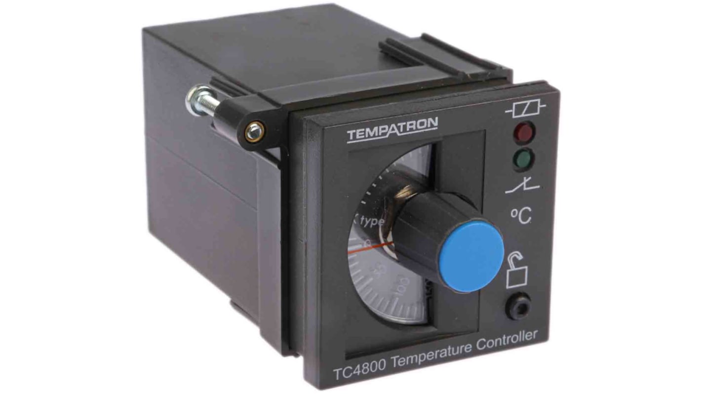 Tempatron 1/16 DIN On/Off Temperature Controller, 48 x 48mm Relay, 110 → 240 V ac Supply Voltage