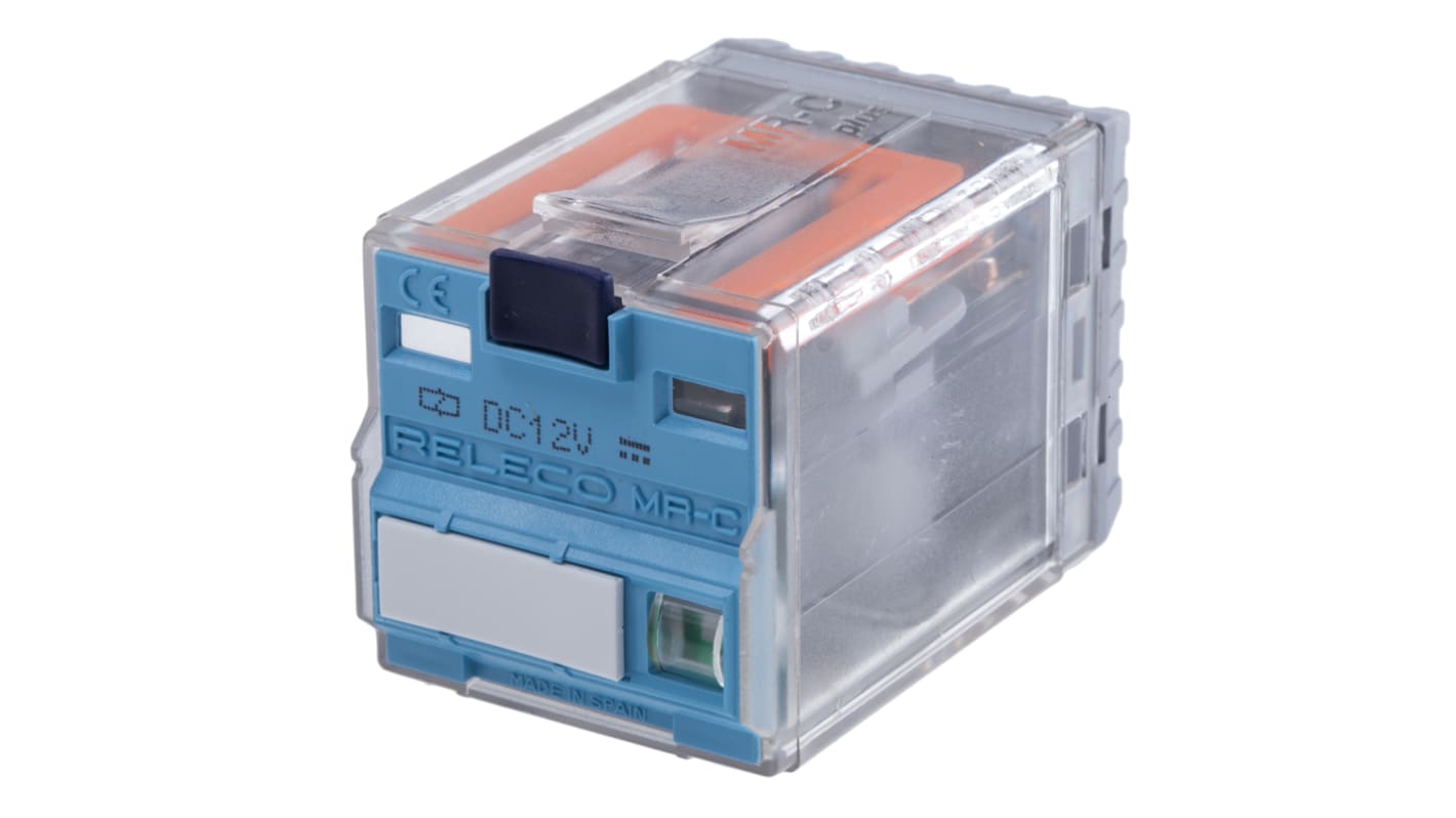 Releco C2 12V dc Spule 2-poliger Wechsler Steckrelais 10A 110Ω 1.3W Monostabiles Relais