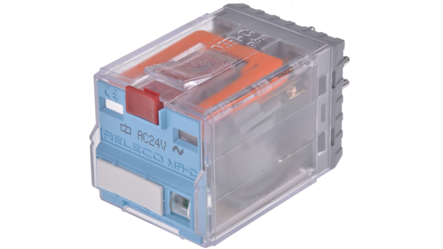 Releco MRC 24V ac Spule 2-poliger Wechsler Steckrelais 10A 67Ω Monostabiles Relais