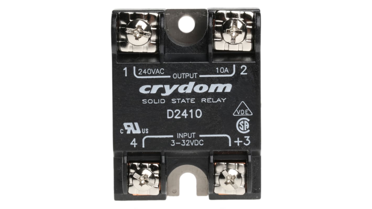 Sensata / Crydom Solid State Relay, 10 A rms Load, Surface Mount, 280 V rms Load, 32 V Control