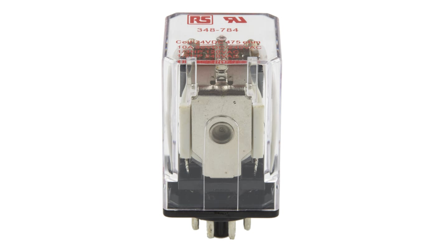 RS PRO パワーリレー, 24V dc, 2c接点, 10A, プラグイン