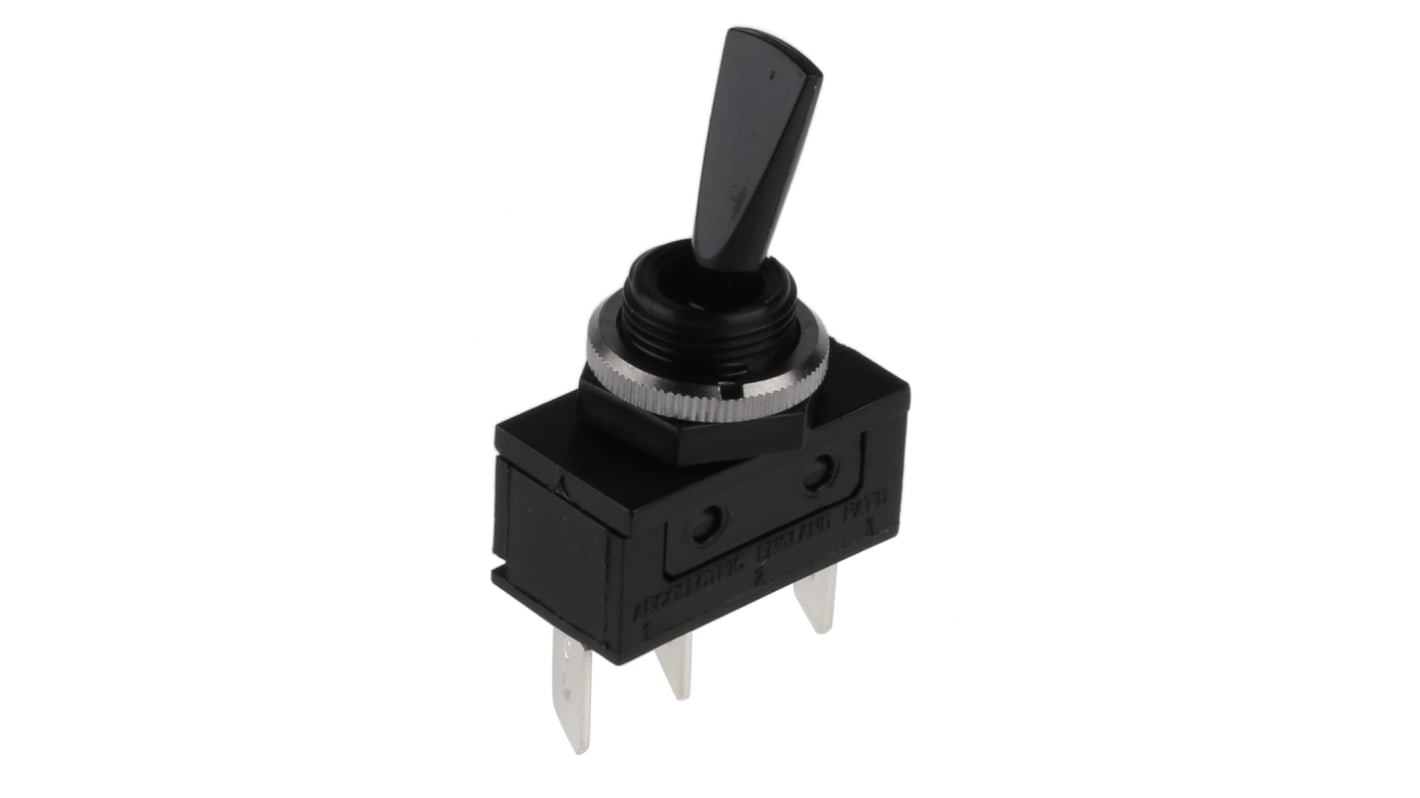Arcolectric (Bulgin) Ltd Toggle Switch, Panel Mount, (On)-(On), SPDT, Tab Terminal, 250V ac