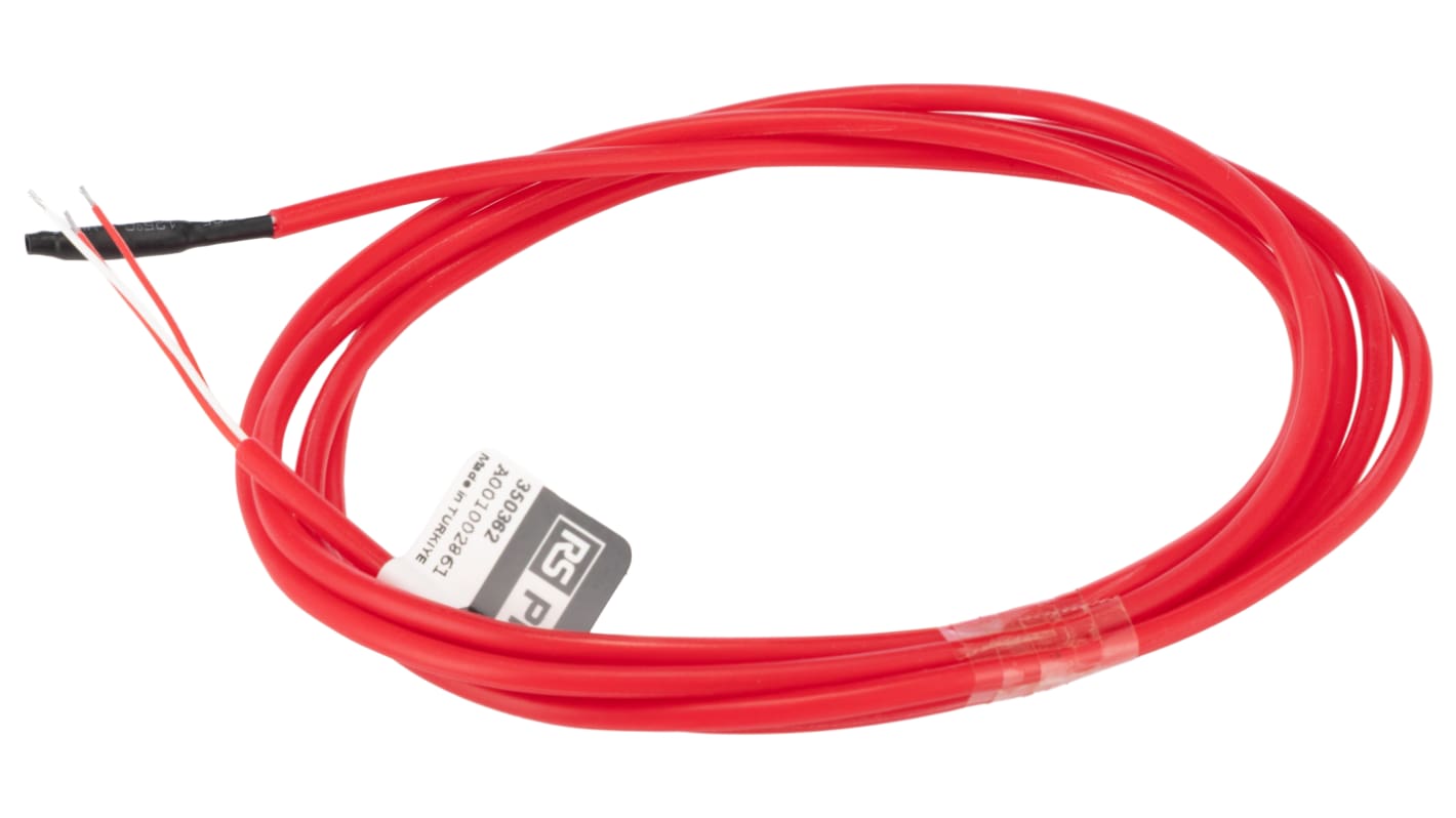 RS PRO PT100 Temperature Sensor, 3 Wire, 200°C Max