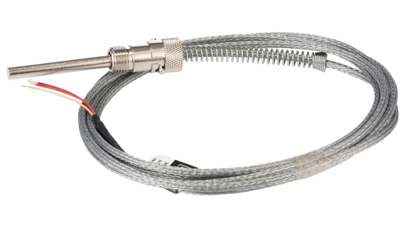 RS PRO PT1000 Temperature Sensor, 6mm Dia, 50mm Long, 2 Wire, Probe, 400°C Max