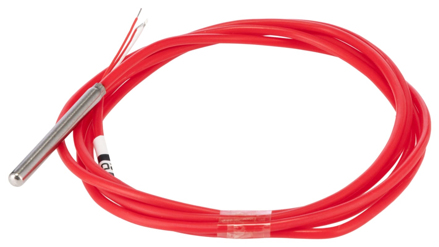 RS PRO PT100 Temperature Sensor, 6mm Dia, 50mm Long, 3 Wire, Probe, 400°C Max