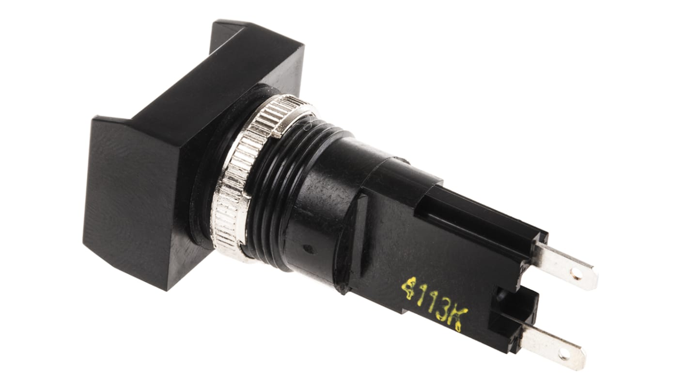 Saia-Burgess Illuminated Push Button Switch, Momentary, Panel Mount, 16.2mm Cutout, SPDT, 250V ac, IP67