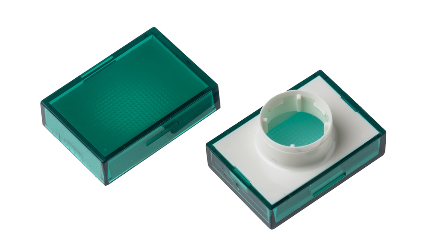 Green Rectangular Push Button Lens for use with TP2 Series