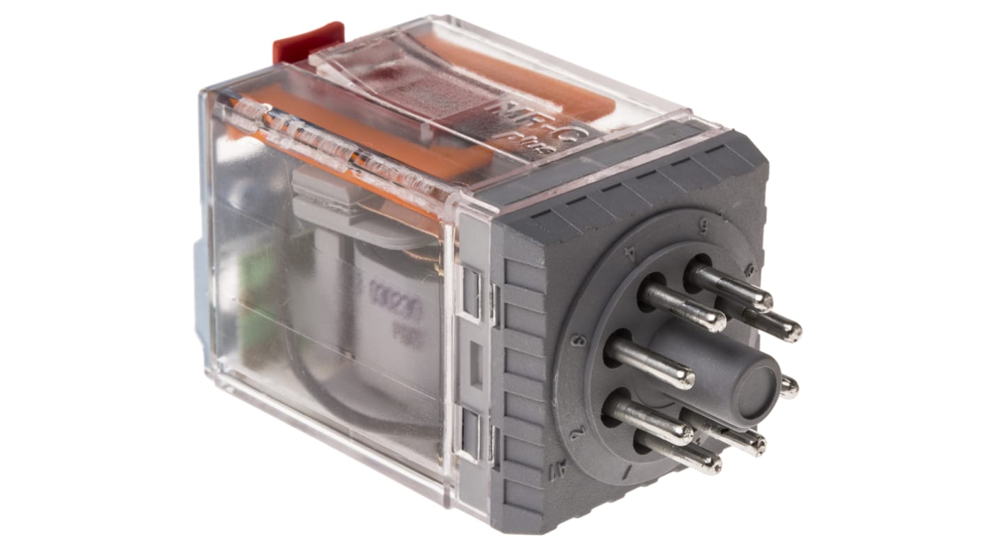 Releco MRC 230V ac Spule 2-poliger Wechsler Steckrelais 10A 110Ω 2.2W Monostabiles Relais