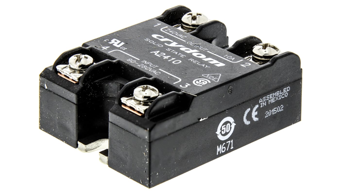 Sensata Crydom Series 1 Series Solid State Relay, 10 A rms Load, Surface Mount, 280 V rms Load, 280 V rms Control