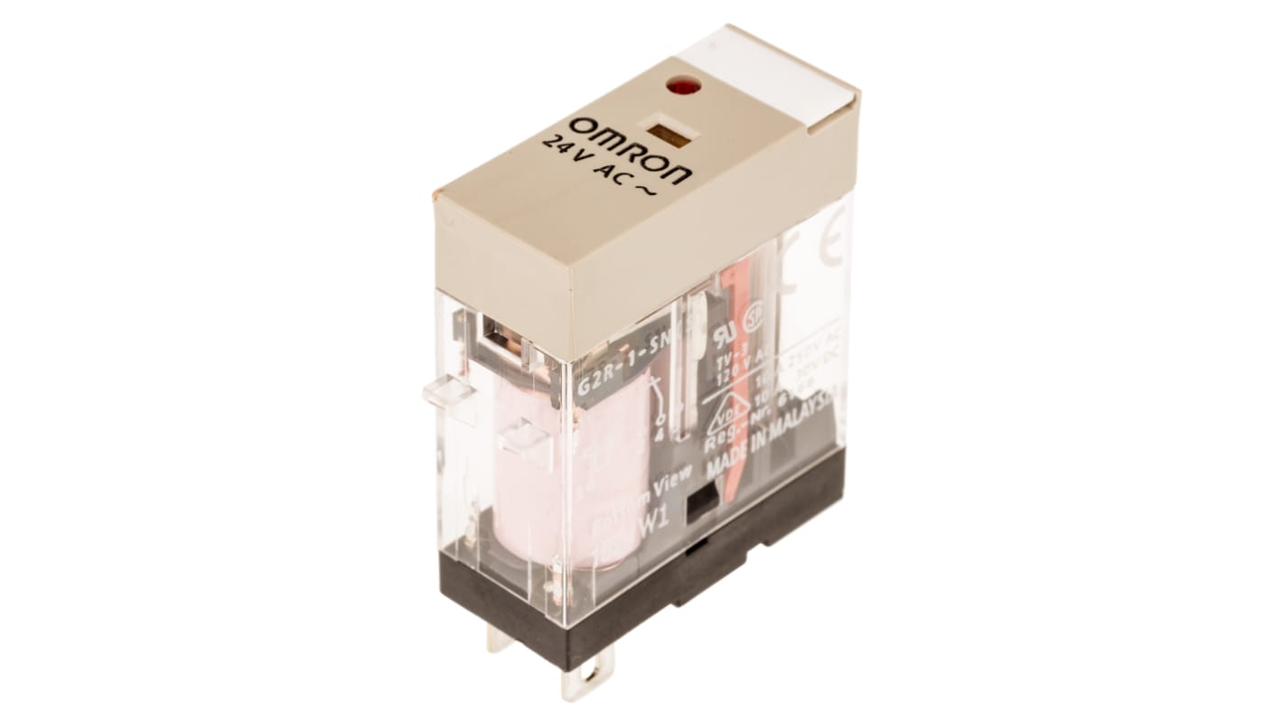 Omron Plug In Power Relay, 24V ac Coil, 10A Switching Current, SPDT
