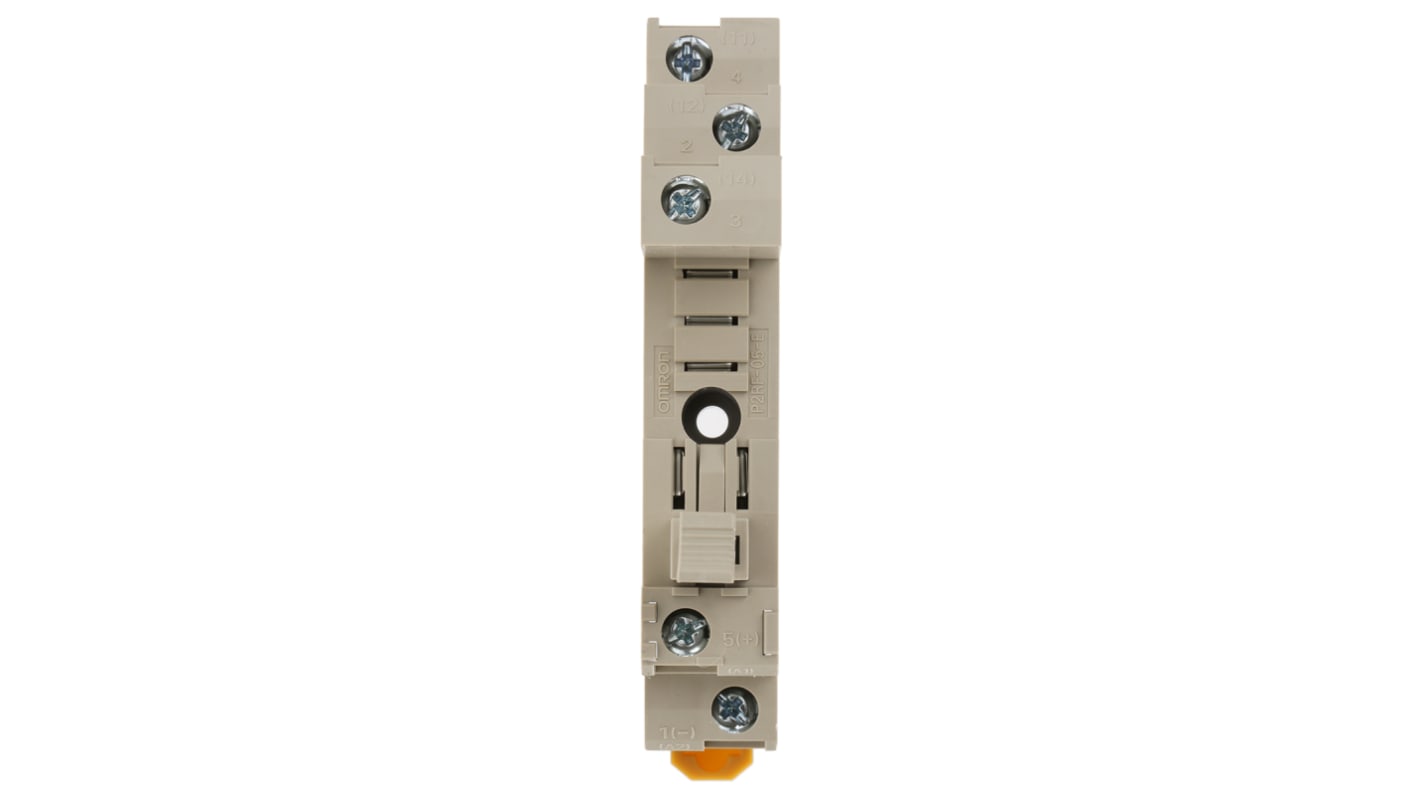 Omron 5 Pin 250V ac DIN Rail Relay Socket, for use with G2R-1-S Relays