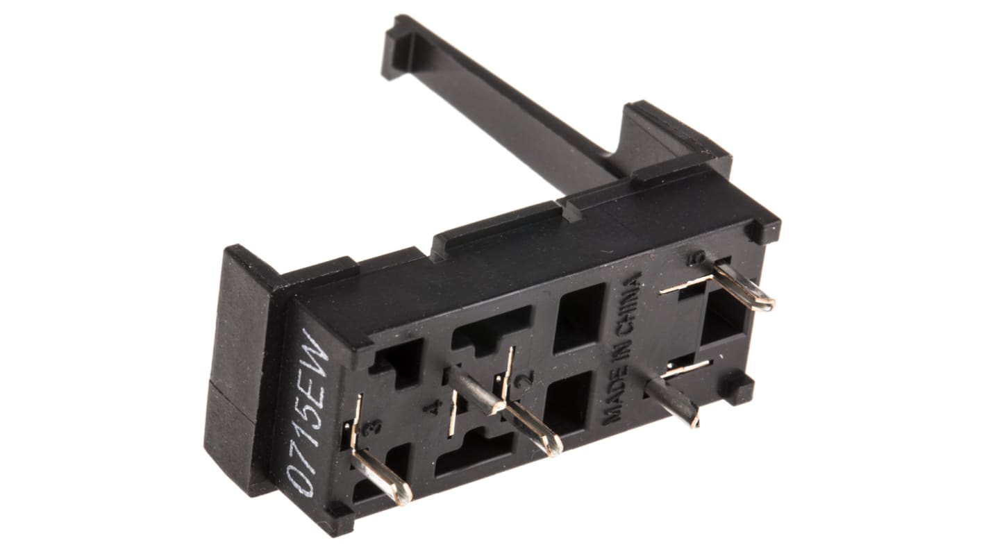 Omron P2R 5 Pin 250V ac PCB Mount Relay Socket, for use with 1 Pole G2R Series