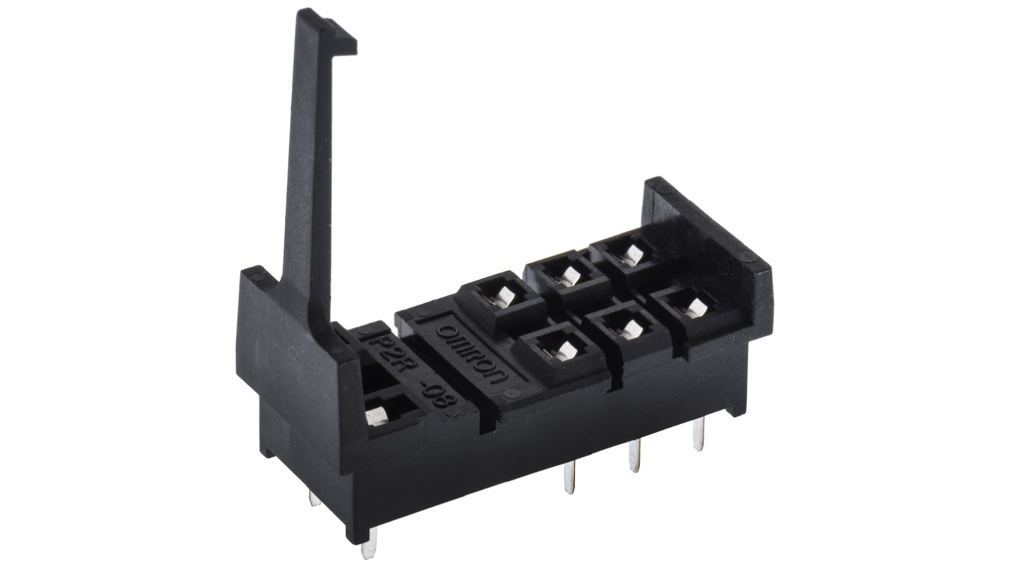 Omron P2R 8 Pin 250V ac PCB Mount Relay Socket, for use with 2 Pole G2RS Series