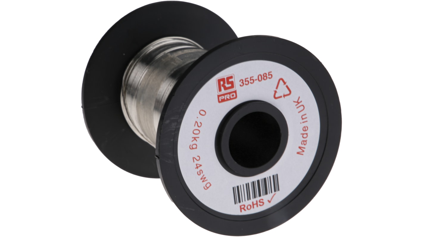 RS PRO 0.56mm Tinned Copper Wire, 24 AWG 91.3m Reel