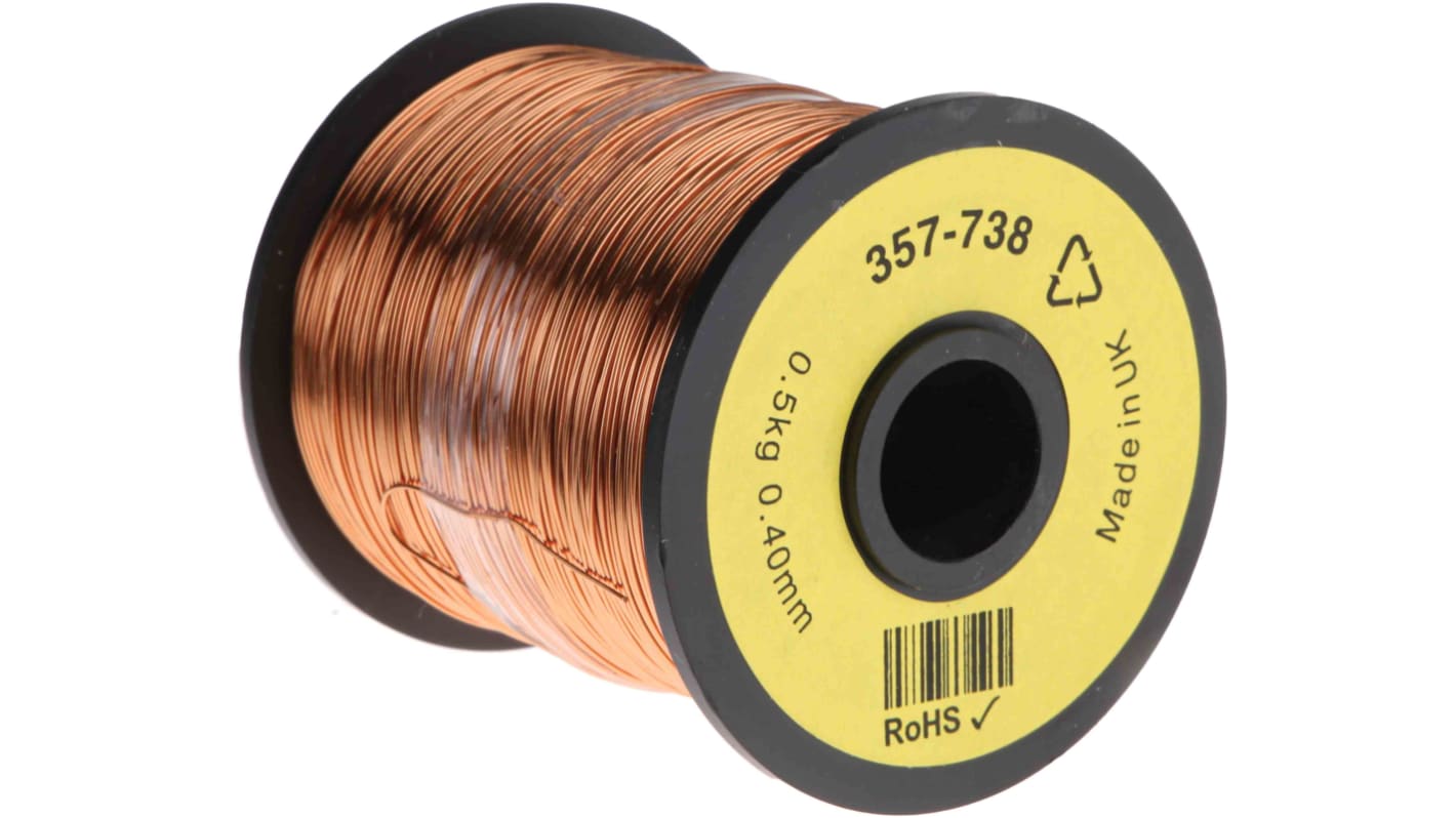 Filo di rame RS PRO Unipolare, sez. 0,13 mm², 26 AWG, lunghezza 400m, diam. est. 0.45mm
