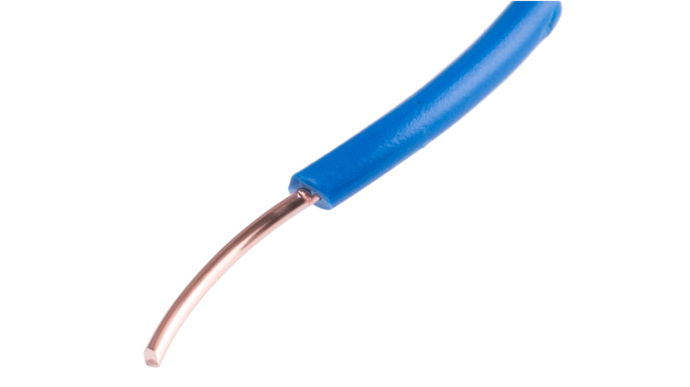 Cable de conexión RS PRO, área transversal 1mm2 Control Filamentos del Núcleo 1 / 1,13 mm Azul, 600 V, long. 100m, 17