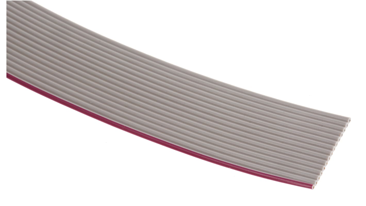 RS PRO Flat Ribbon Cable, 15-Way, 1.27mm Pitch, 30m Length