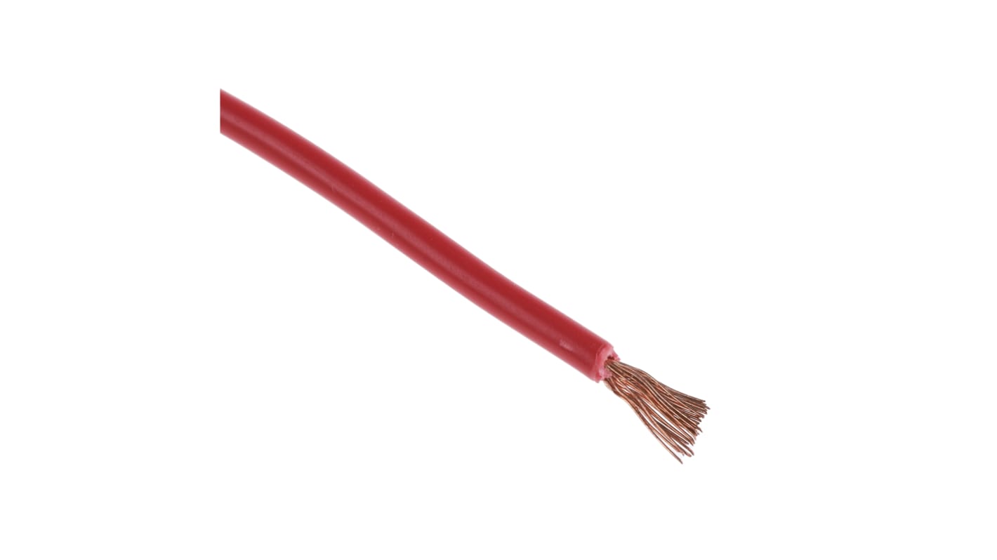 RS PRO Red 1.5mm² Hook Up Wire, 15 AWG, 30/0.25 mm, 100m, PVC Insulation