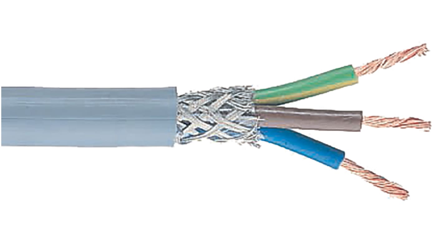 Belden Belden CY CY Control Cable, 3 Cores, 2.5 mm², Screened, 50m, Grey PVC Sheath, 13 AWG