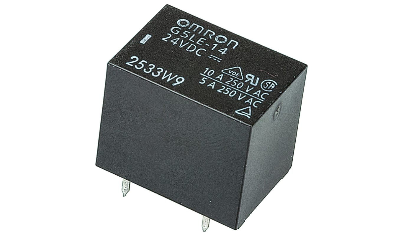 Omron PCB Mount Power Relay, 24V dc Coil, 10A Switching Current, SPST-NO
