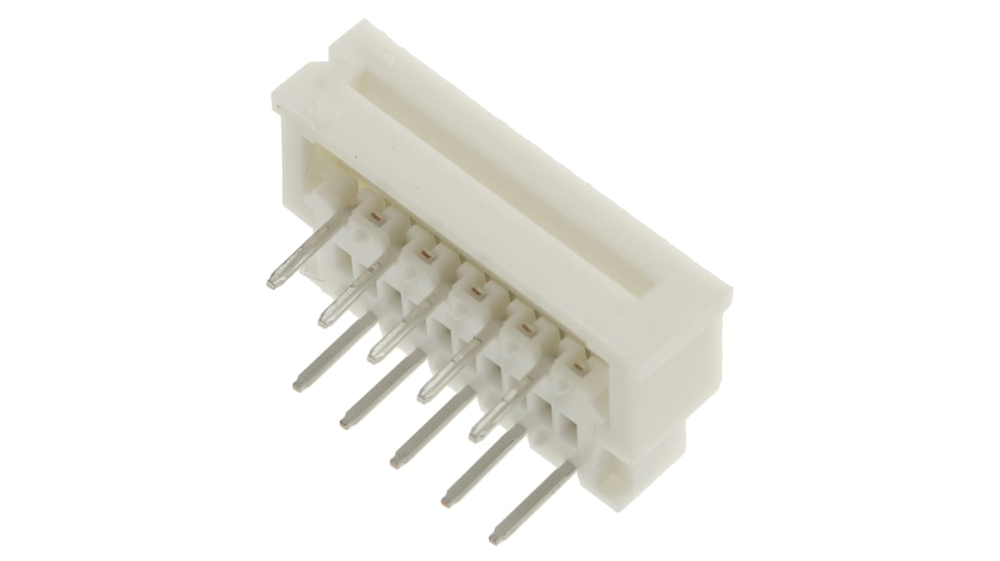 Molex FPC连接器, 母座, 10p, 1.25mm间距, 单排, THT安装, 直角, 1A, 200 V, Easy-On系列