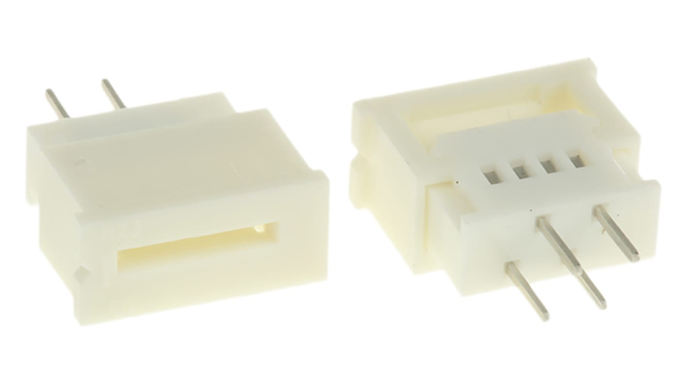 Molex FPC连接器, 母座, 4p, 1.25mm间距, 单排, THT安装, 直向, 1A, 200 V, Easy-On系列