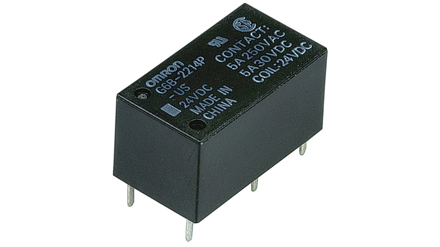 G6B-2214P-US DC24 | オムロン パワーリレー, 24V dc, DPST, 5A G6B-2214P-US DC24 | オムロン パワーリレー, 24V dc, DPST, 5A