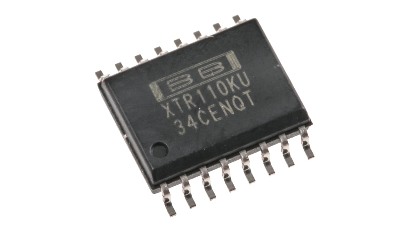 XTR110KU Texas Instruments, 4 → 20 mA Current Loop Transmitter 16-Pin SOIC