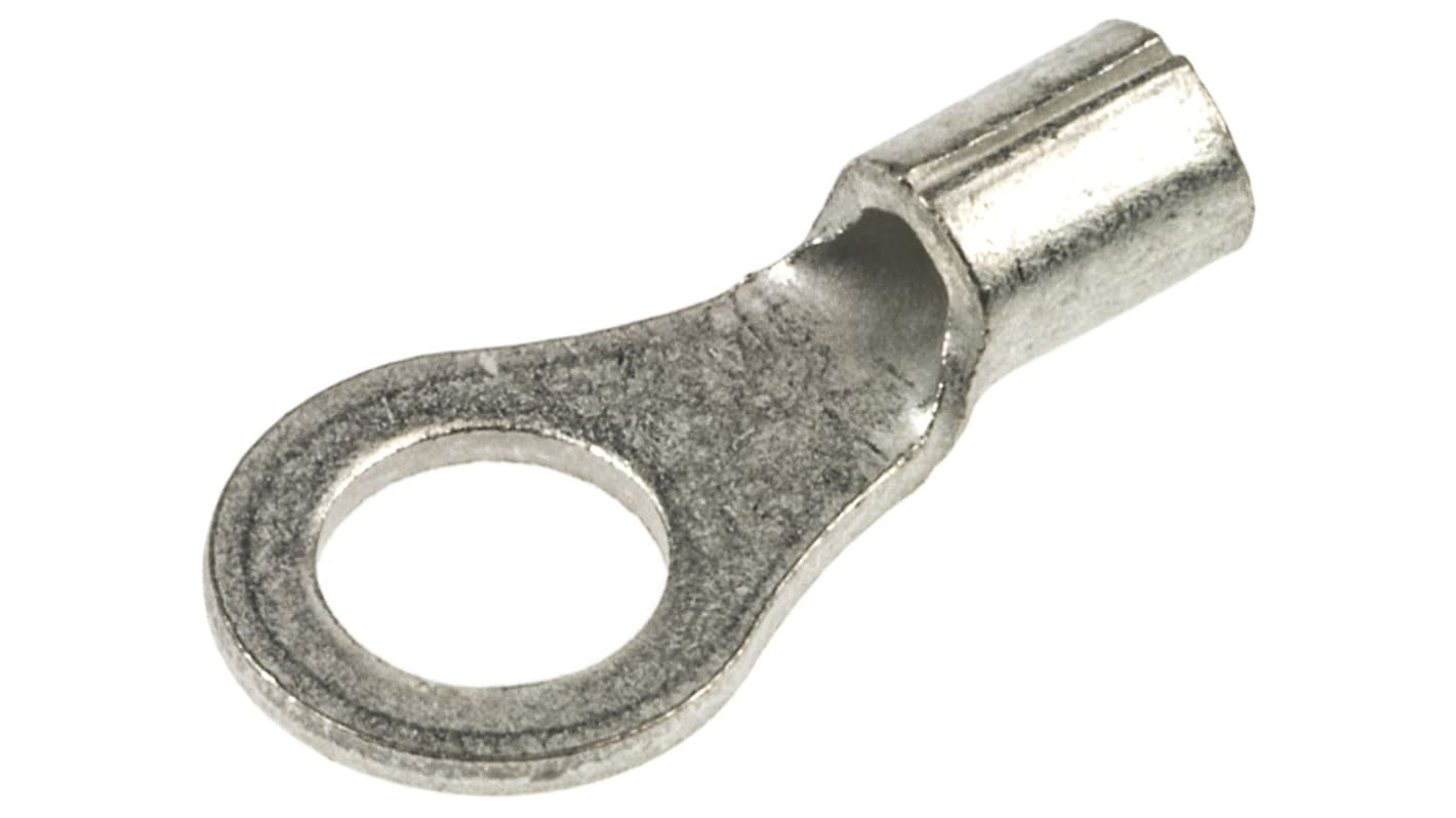 TE Connectivity, SOLISTRAND Uninsulated Crimp Ring Terminal, M4 Stud Size, 0.26mm² to 1.65mm² Wire Size