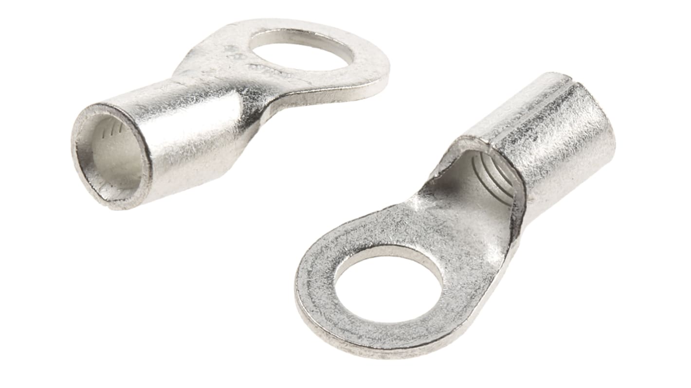 TE Connectivity, SOLISTRAND Uninsulated Ring Terminal, M6 Stud Size, 6.6mm² to 10.5mm² Wire Size