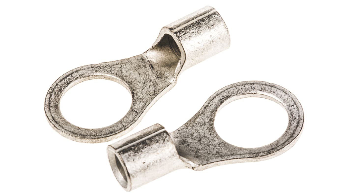 TE Connectivity, SOLISTRAND Uninsulated Crimp Ring Terminal, M10 Stud Size, 6.6mm² to 10.5mm² Wire Size