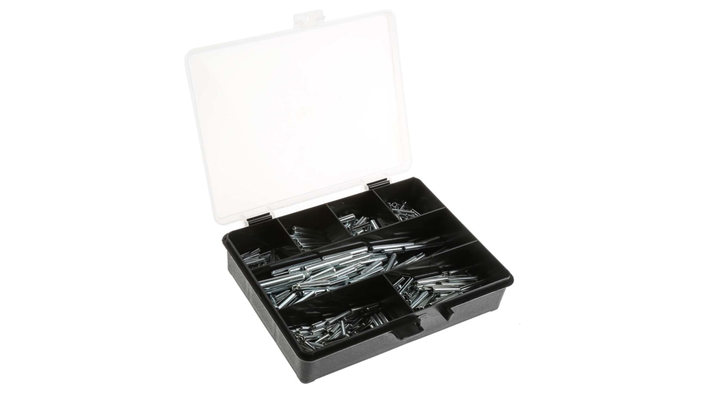 600 piece Galvanised Steel Metric Spring Tension Pin Kit