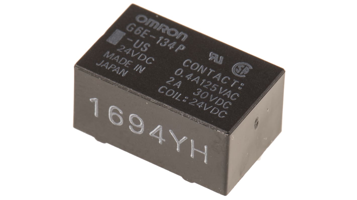 Omron PCB Mount Power Relay, 24V dc Coil, 3A Switching Current, SPDT