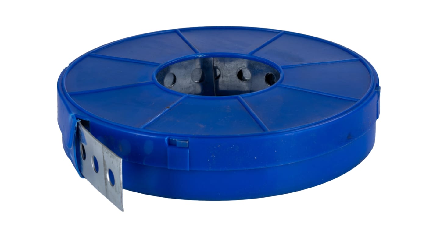 RS PRO Galvanised Steel Fixing Strap, 10m x 26mm