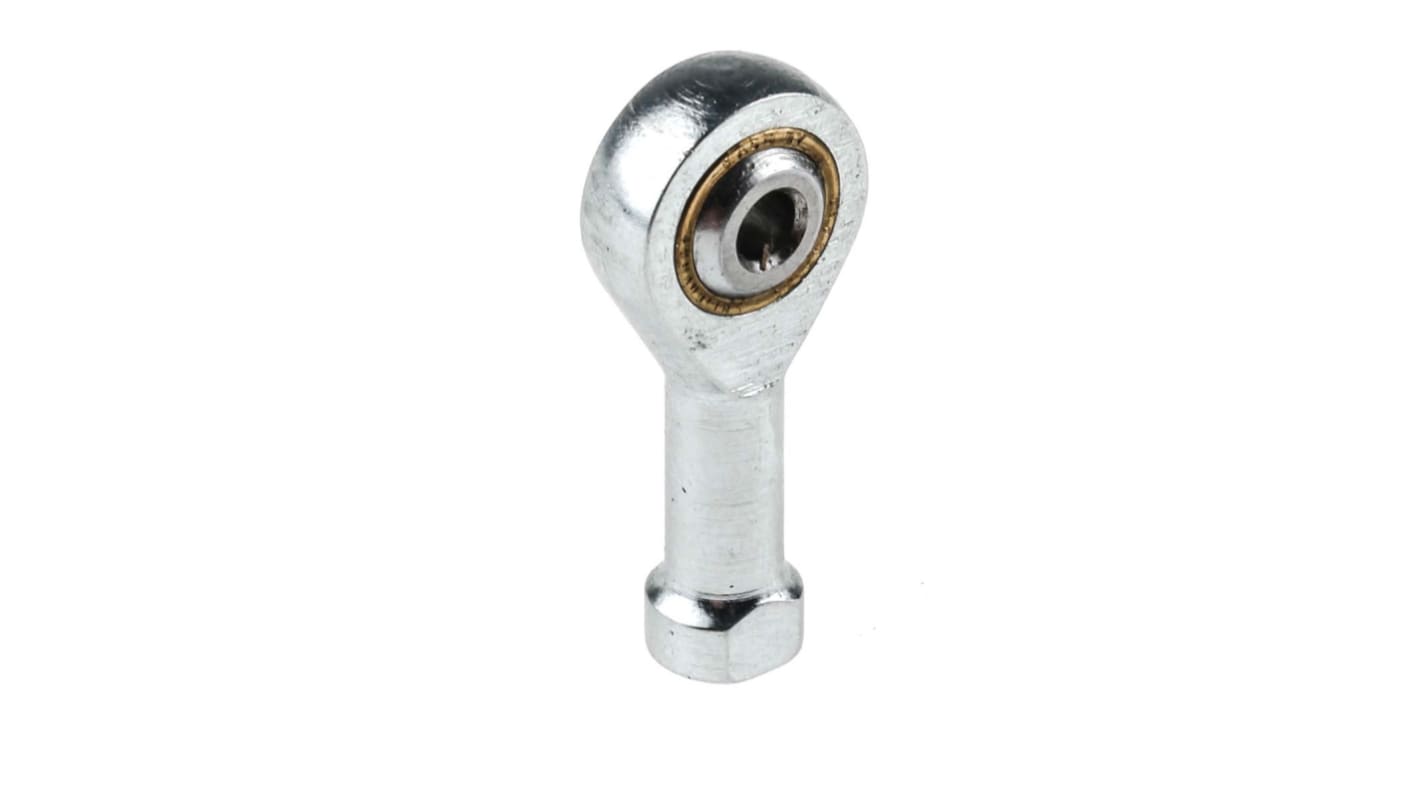 RS PRO M3 x 0.5 Female Steel Rod End, 3mm Bore, 27mm Long, Metric Thread Standard, Female Connection Gender