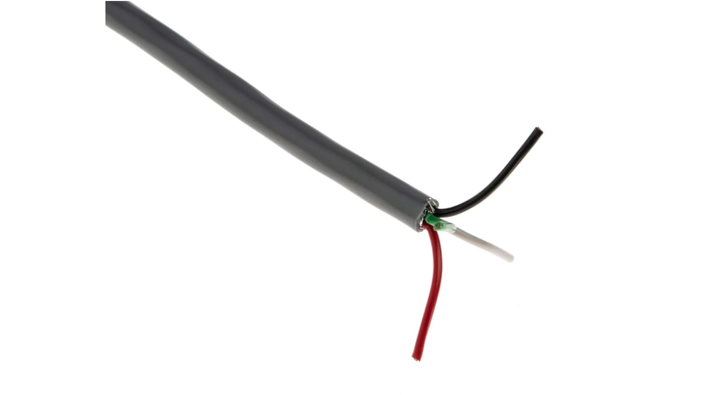Cable Multiconductor Industrial apantallado Belden 95XX de 4 conductores, 0,22 mm², 24 AWG, long. 305m, Ø ext. 4.57mm,