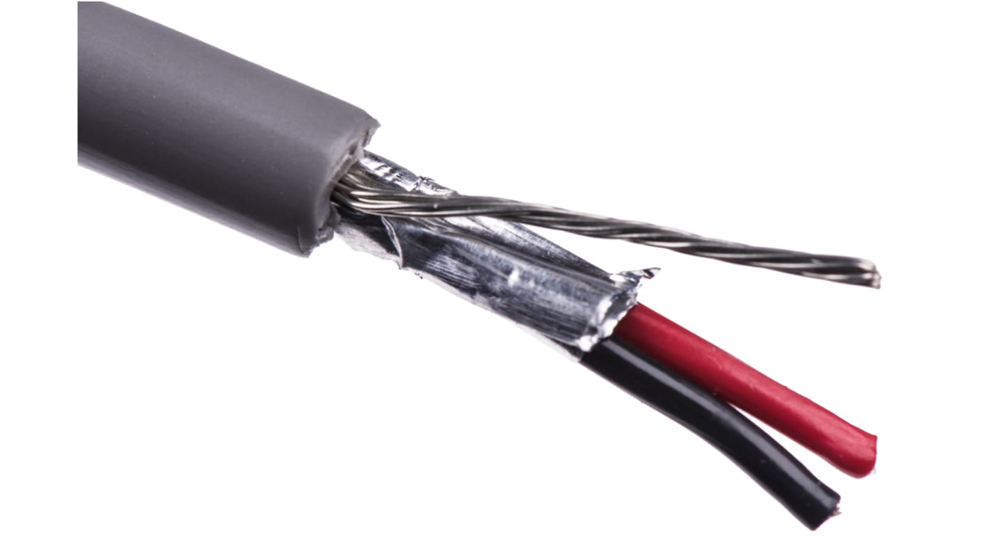 Belden 9501 Series Data Cable, 1 Pairs, 2 Cores, 0.25 mm², Screened, 24 AWG, 305m, Screened Shield