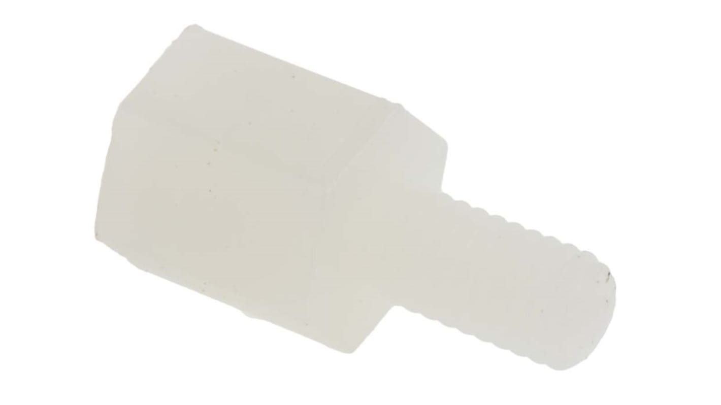 RS PRO Standoff, M3 x M3 Thread, 6mm Body, Nylon 66, Male/Female, 6mm Stud