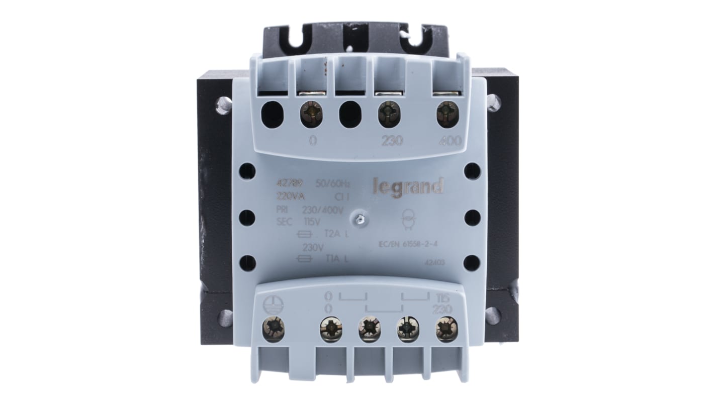 Legrand 220VA 1 Output Chassis Mounting Transformer, 115 → 230V