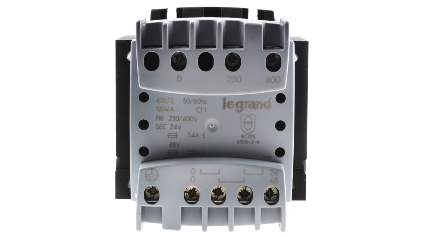 Legrand 100VA DIN Rail Transformer, 230 → 400V Primary, 24 → 48V Secondary