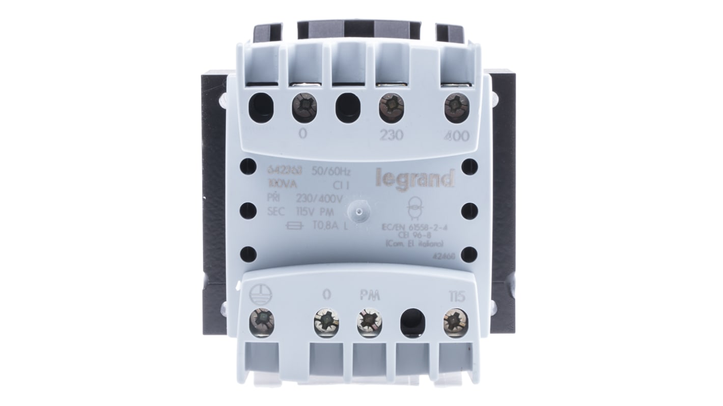 Legrand 100VA DIN Rail Transformer, 230 → 400V Primary, 115V Secondary