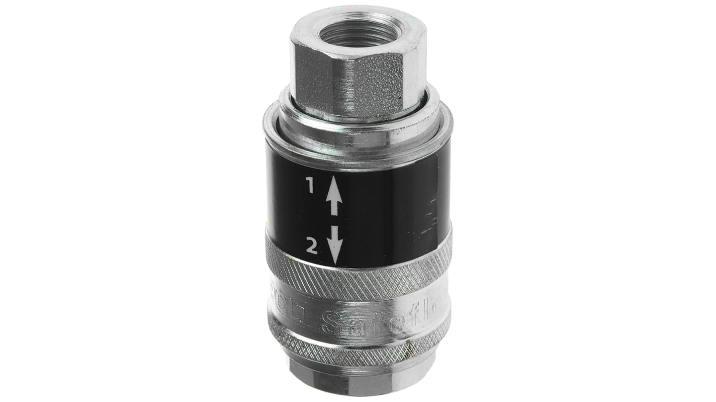 PCL Steel Female Pneumatic Quick Connect Coupling, Rp 1/4 Female Threaded