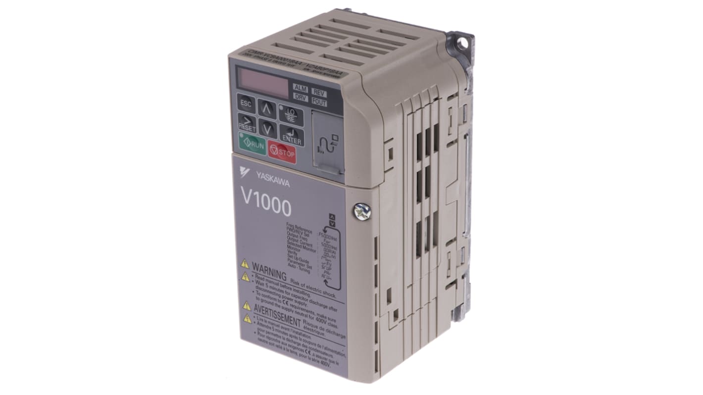 Variador de frecuencia Omron serie V1000, 0,18 kW, 230 V, 1 fase, 800 mA, 0.1 → 400Hz, IP20, Profibus