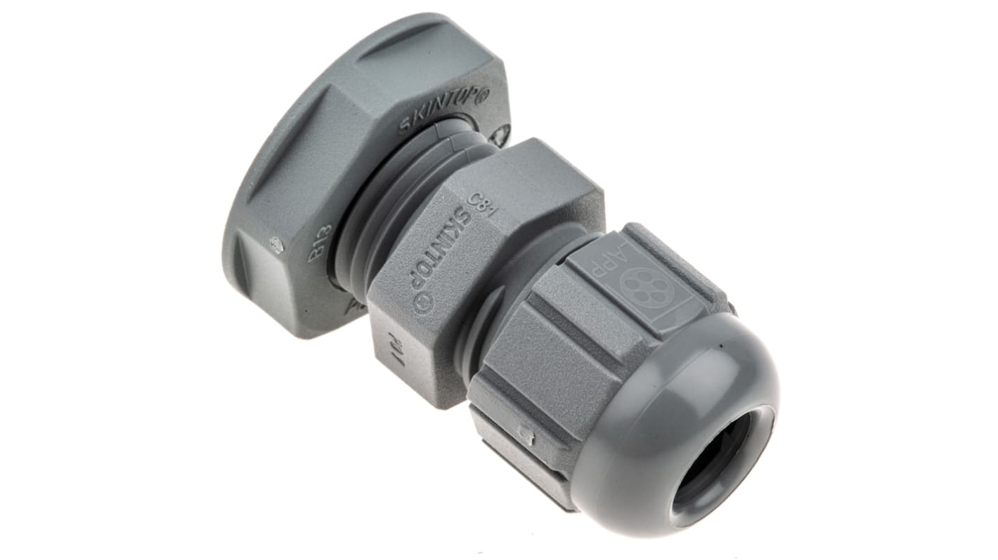 Lapp SKINTOP Series Grey Polyamide Cable Gland, PG7 Thread, 2.5mm min., 6.5mm max., IP68