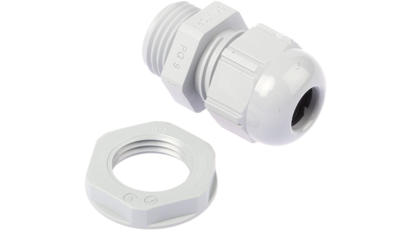 Lapp SKINTOP Series Grey Polyamide Cable Gland, PG9 Thread, 3.5mm Min, 8mm Max, IP68