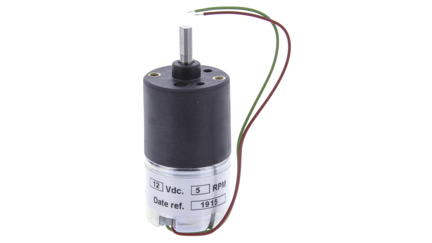 McLennan Servo Supplies Geared DC Geared Motor, 12 V dc, 20 Ncm, 5 rpm, 4mm Shaft Diameter