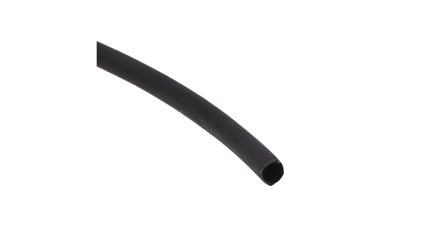 RS PRO Heat Shrink Tubing, Black 4.8mm Sleeve Dia. x 20m Length 2:1 Ratio