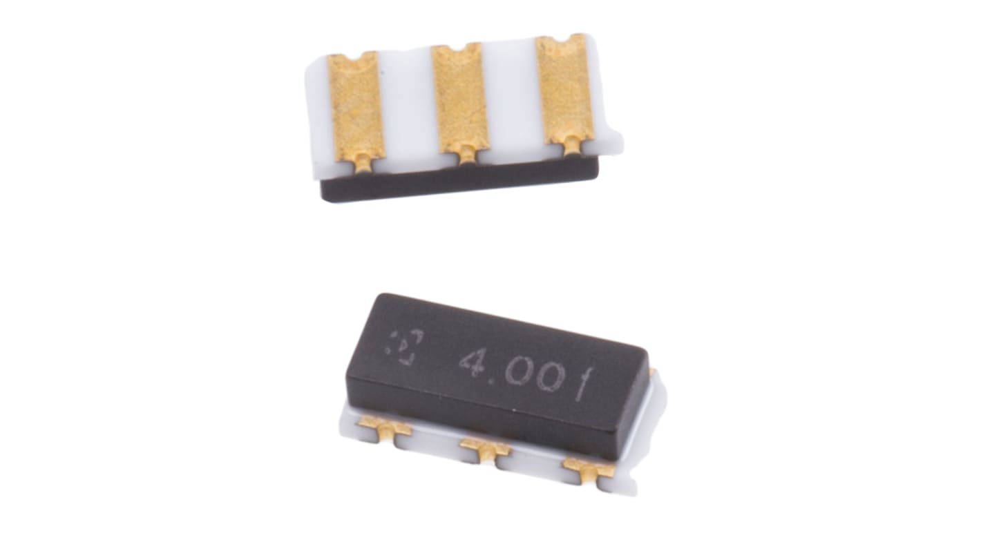 PBRC4.00HR50X000, Ceramic Resonator, 4MHz 39pF, 3-Pin SMD, 7.4 x 3.4 x 2mm